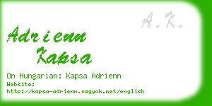 adrienn kapsa business card